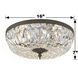 Waltham 3 Light 16 inch English Bronze Flush Ceiling Light in Clear Spectra