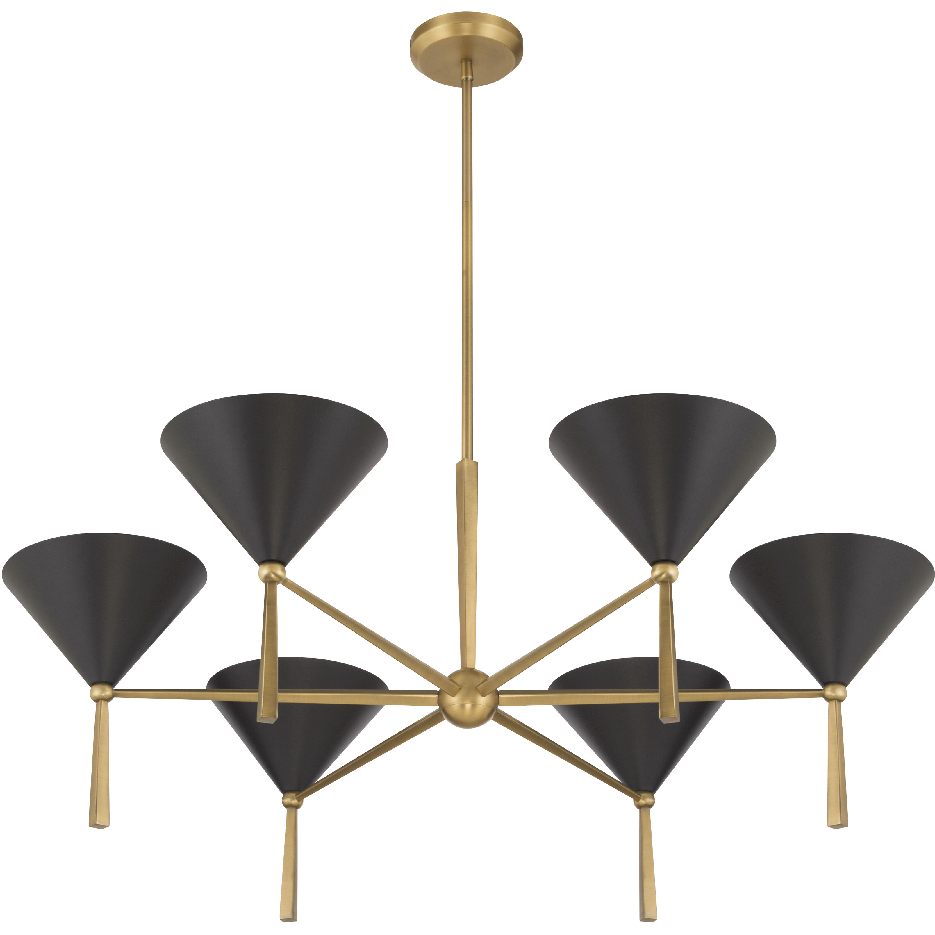 Cortan 6 Light 36 inch Legacy Brass and Dark Bronze Chandelier Ceiling Light