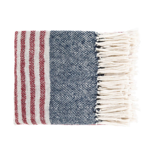 Traverse 60 X 50 inch Burgundy/Light Gray/Dark Blue/White Throws