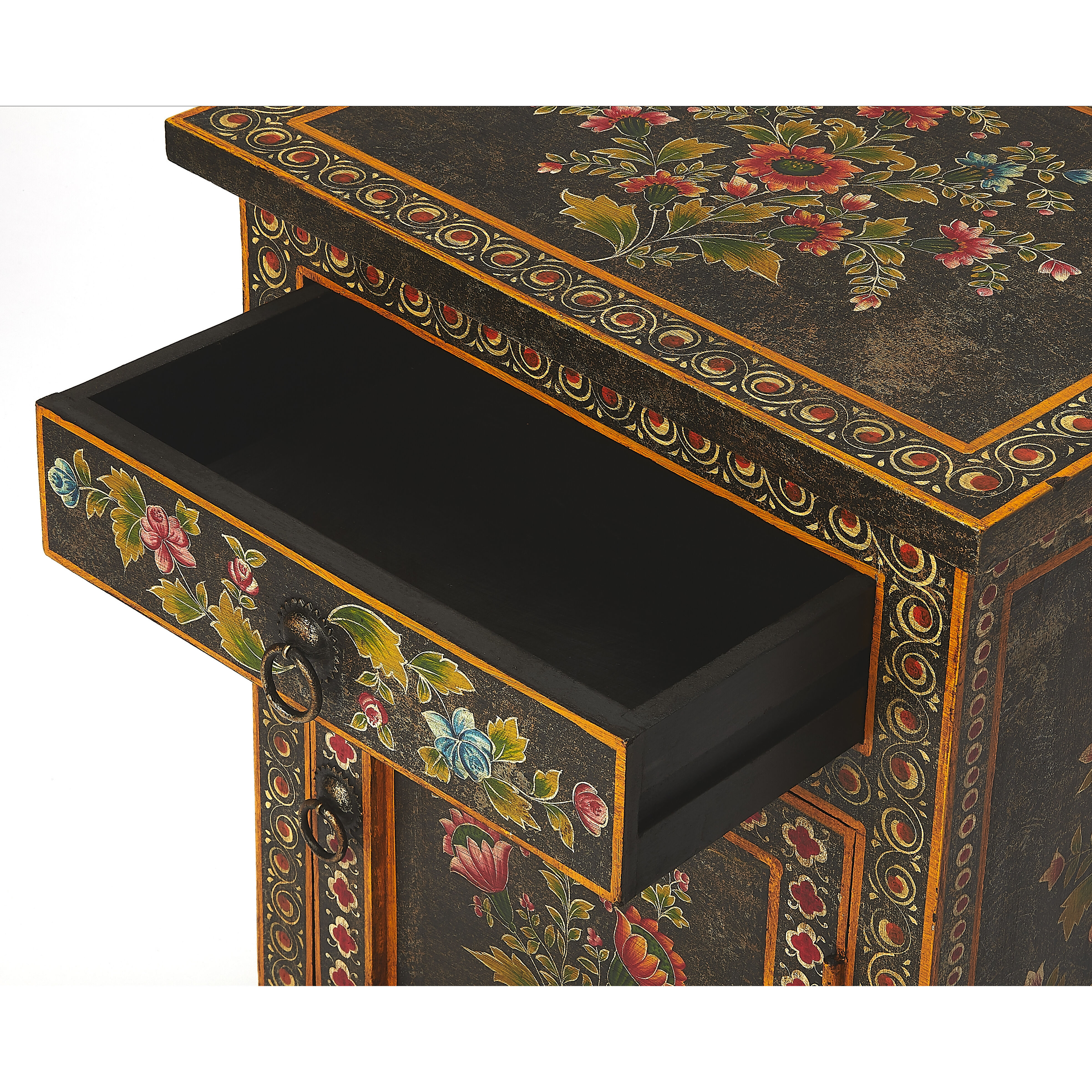 Bihar Hand Painted Artifacts Chest/Cabinet
