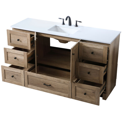 Soma 60 X 19 X 34 inch Natural Oak Vanity Sink Set