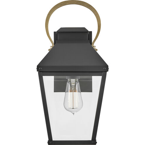 Dawson LED 17 inch Black with Burnished Bronze Outdoor Wall Mount Lantern