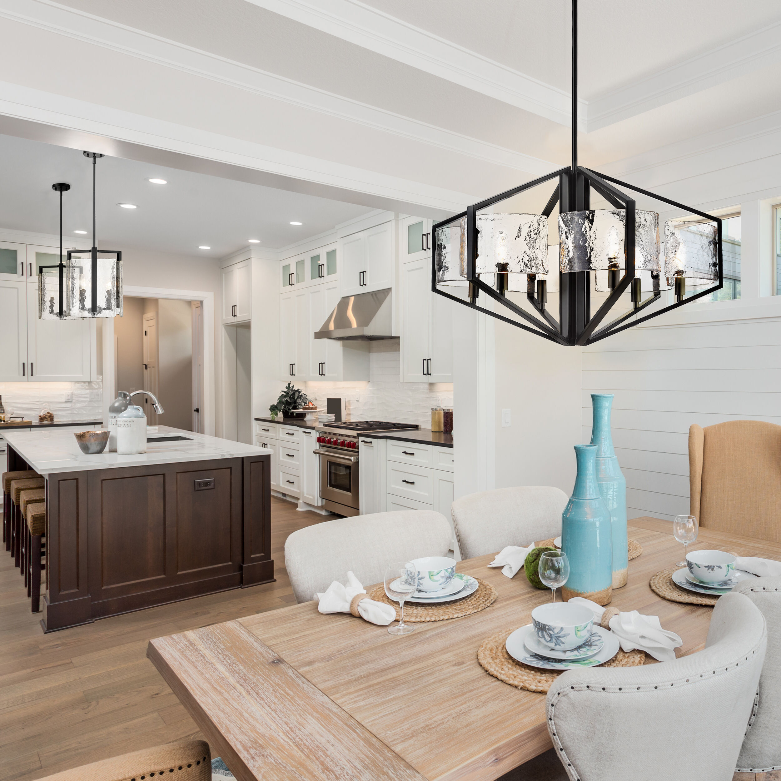 Varsha 27.5 inch 60.00 watt Matte Black Chandelier Ceiling Light