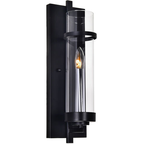 Sierra 1 Light 5 inch Black Wall Light