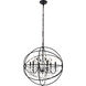 Cordelia 6 Light 26 inch black Pendant Ceiling Light