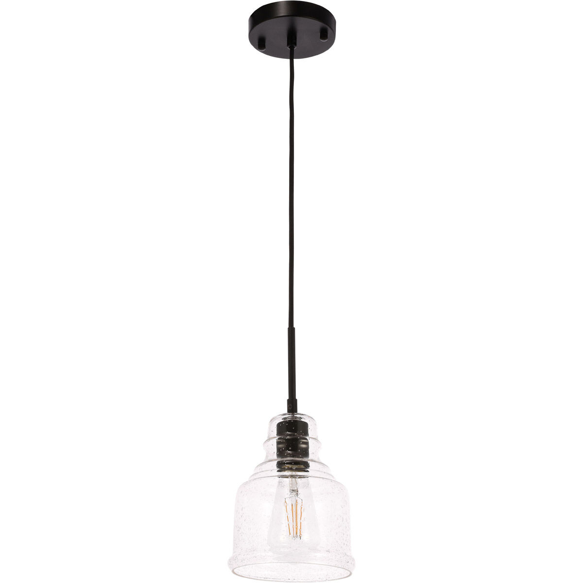 Pierce 1 Light 6 inch Black Pendant Ceiling Light