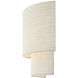 Textile Collection 1 Light 14 inch Cream and White ADA Wall Sconce Wall Light