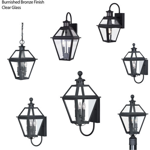 Nottingham LED 19.75 inch Textured Black Outdoor Post