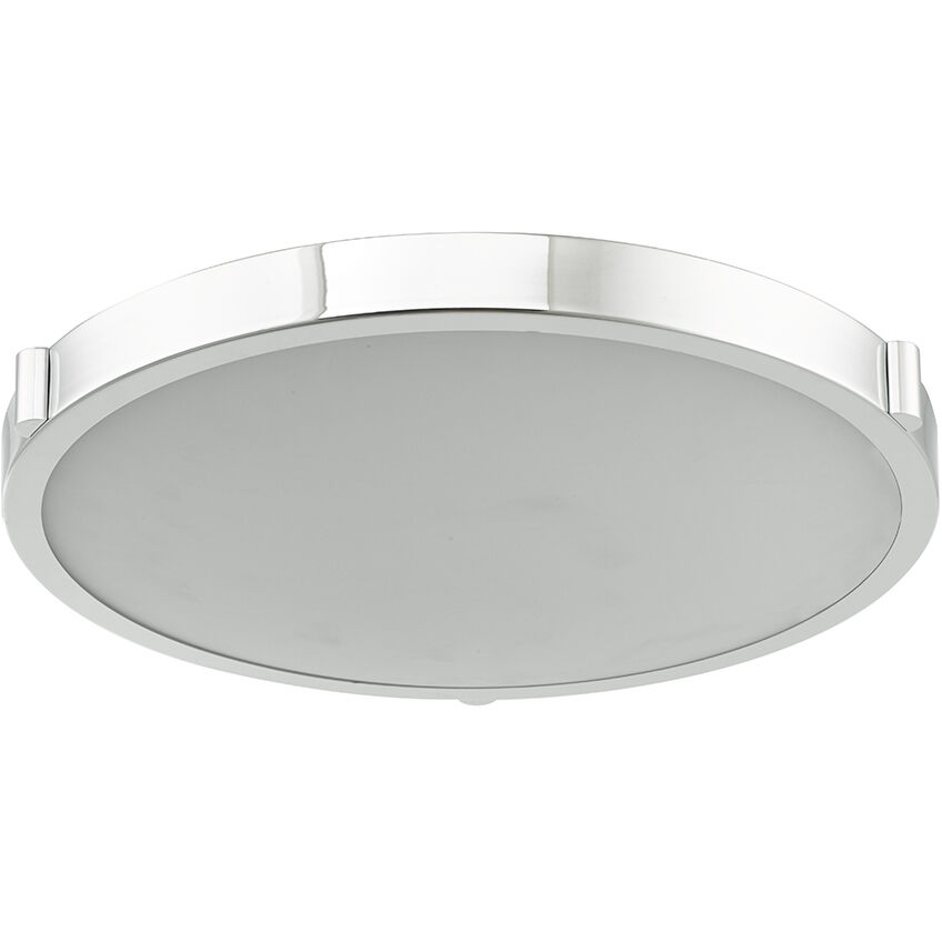 Halo LED 16.8 inch Chrome Flush Mount Ceiling Light