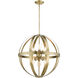 Stoneridge 6 Light 24 inch Antique Brass Pendant Chandelier Ceiling Light