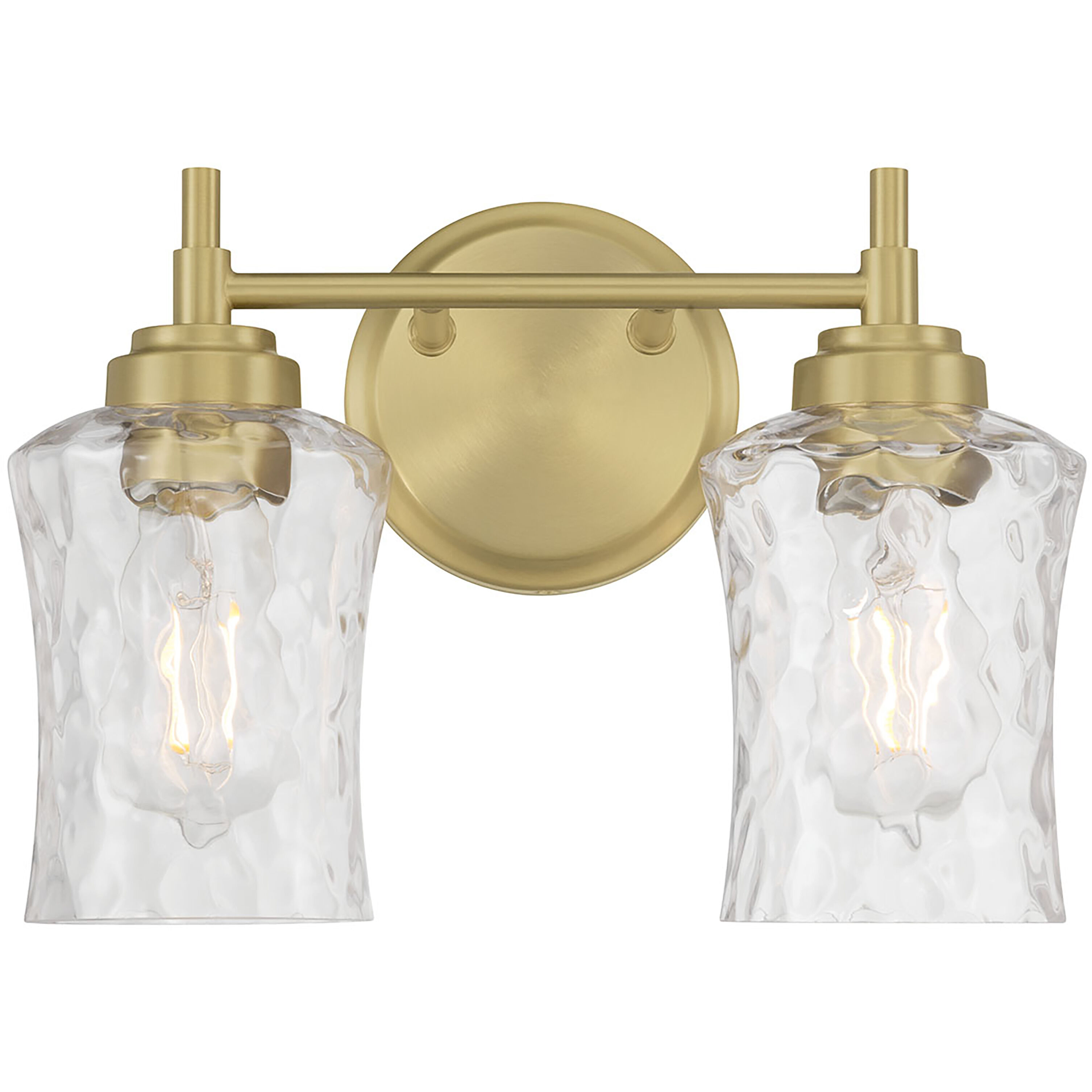 Clarvyn 2 Light 12.75 inch Vintage Brass Bathroom Vanity Light Wall Light
