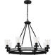 Alpine 8 Light 32 inch Earth Black Chandelier Ceiling Light