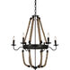 Dharla 6 Light 36 inch Rust Up Chandelier Ceiling Light