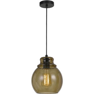 Aversa 1 Light 7 inch Amber Glass Pendant Ceiling Light