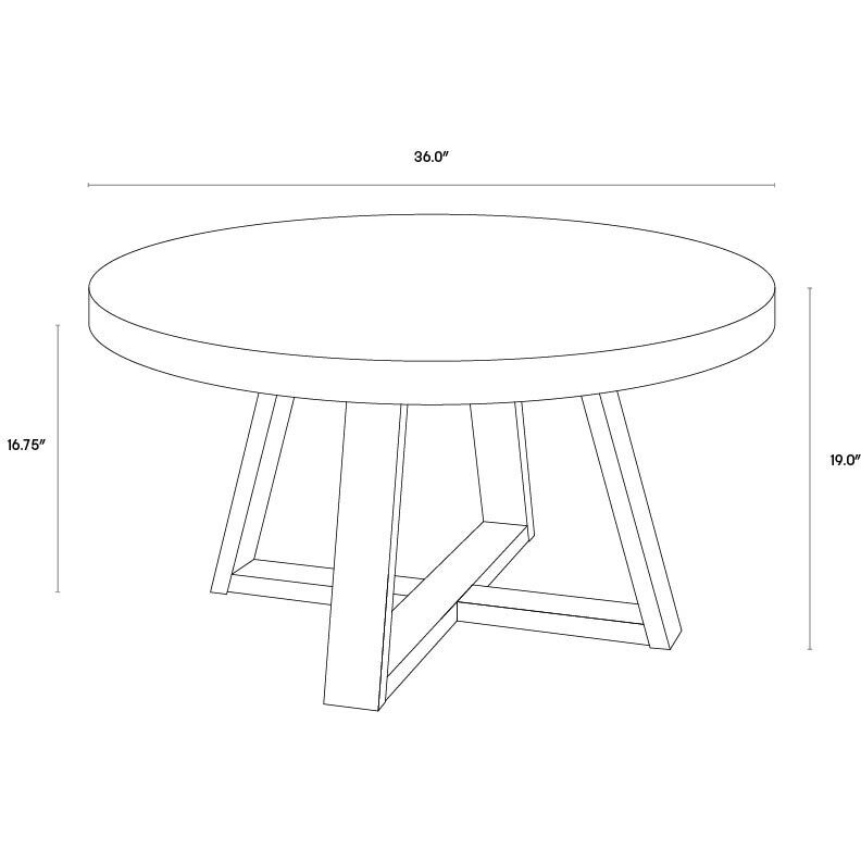 Devons 36 X 19 inch Grey / Medium Brown Coffee Table