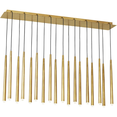 Sean Lavin Pylon LED Natural Brass Chandelier Ceiling Light, Integrated LED