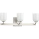 Moore 3 Light 21.63 inch Brushed Nickel Bath Vanity Wall Light