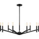 Vector 9 Light 36 inch Midnight Black Chandelier Ceiling Light