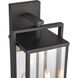 Gladwyn 2 Light 19.25 inch Matte Black and Off White Outdoor Wall Sconce