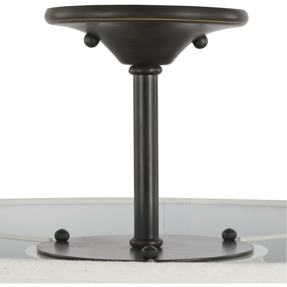 Inspire 3 Light 18 inch Antique Bronze Semi-Flush Mount Ceiling Light