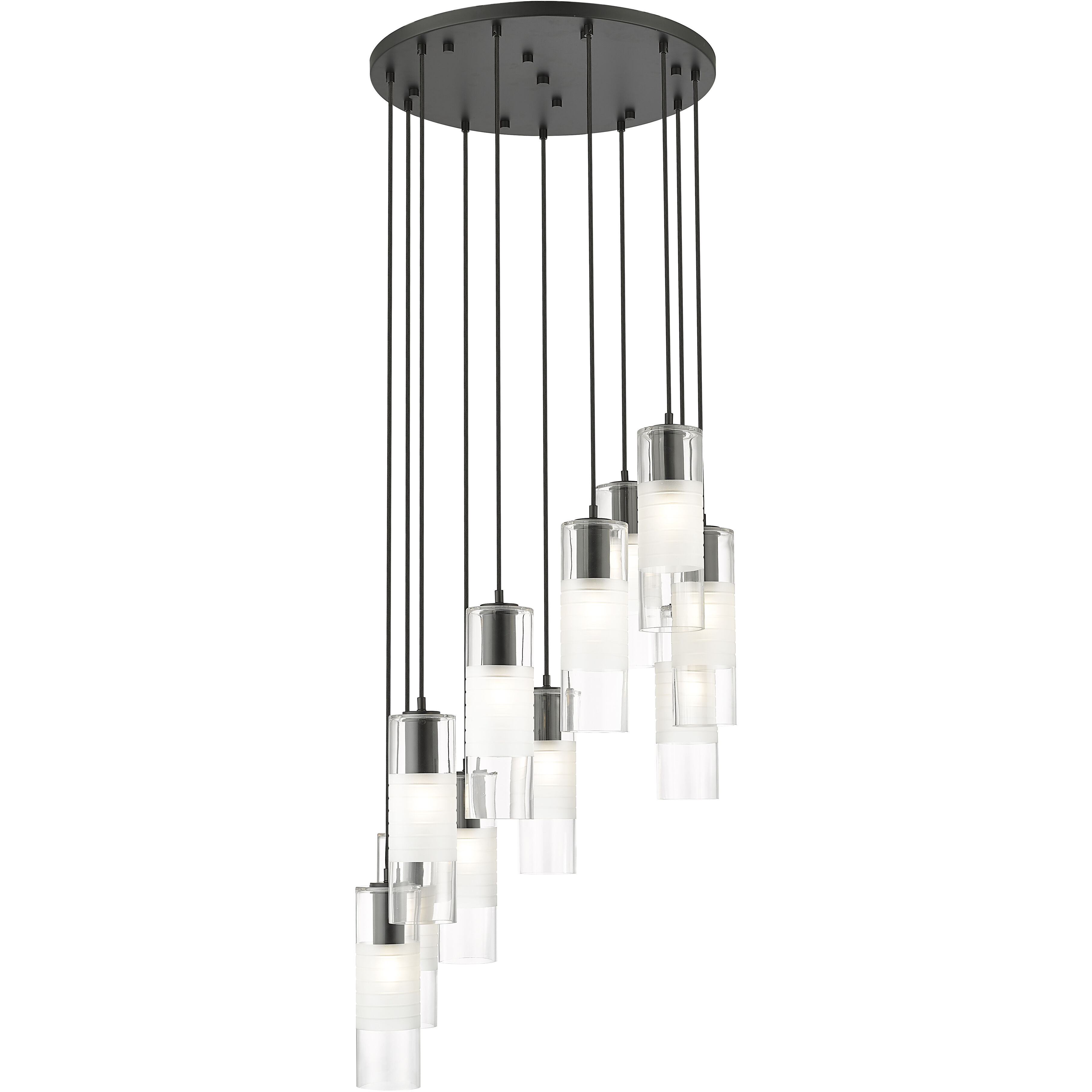Alton 11 Light 24 inch Matte Black Chandelier Ceiling Light