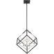 Dexter 3 Light 21 inch Matte Black with Polished Chrome Accents Pendant Ceiling Light