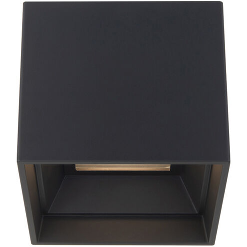 Downtown 1 Light 5 inch Black Flush Mount Ceiling Light, dweLED