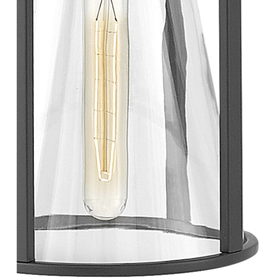 Refinery 1 Light 7.75 inch Black Indoor Pendant Ceiling Light in Clear