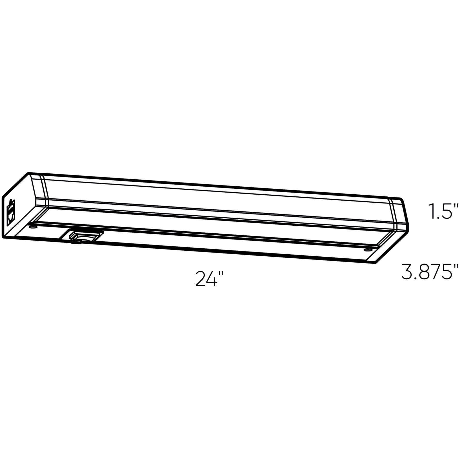 CounterLed Linear 1 Light 24 inch White Linear Ceiling Light, Under Cabinet Light