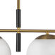 Alora Mood Zuri Linear Pendant Ceiling Light in Brushed Gold