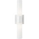 Aero 2 Light 5 inch Textured White with Brushed Nickel Accent ADA ADA Wall Sconce Wall Light