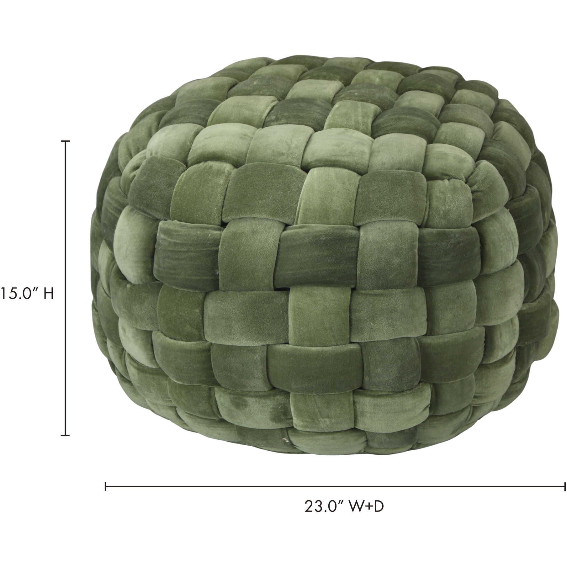 Jazzy 15 inch Green Pouf