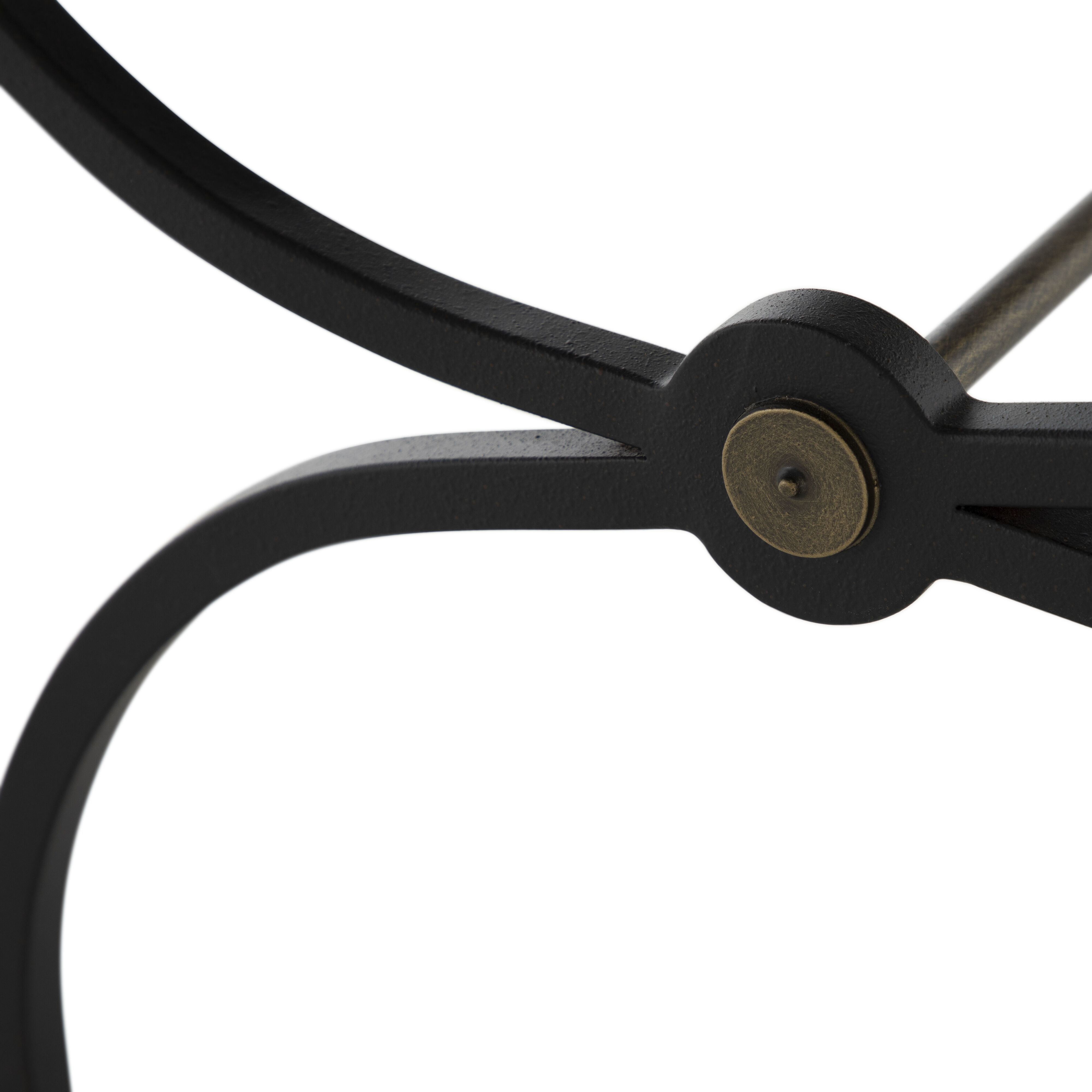 Galvin 21.38 inch Light Grey Leather / Textured Black / Brushed Brass Ottomans Stool