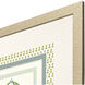 Cloche Green and Blue and Beige and Multi Framed Art