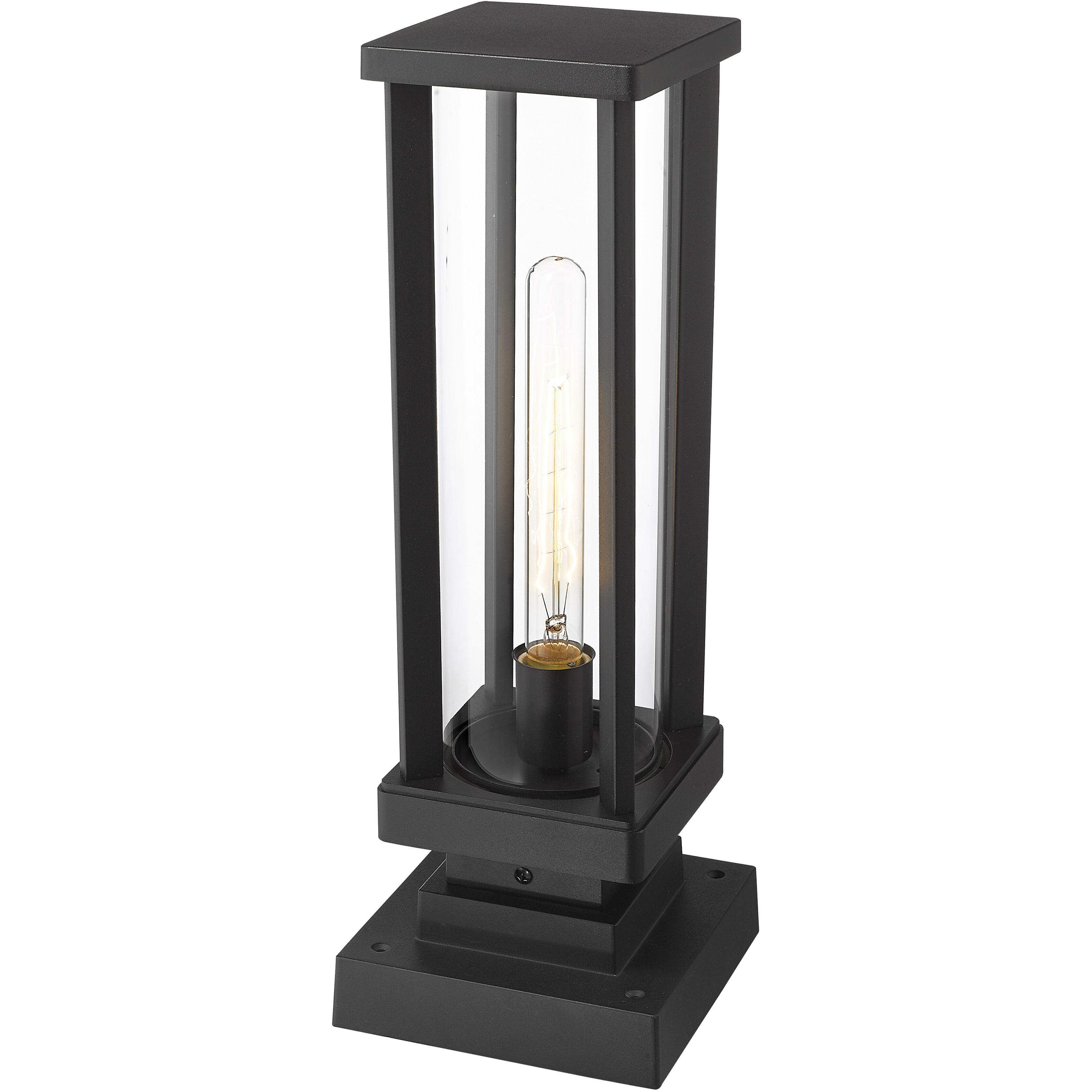 Glenwood 1 Light 17.5 inch Black Outdoor Pier Mounted Fixture