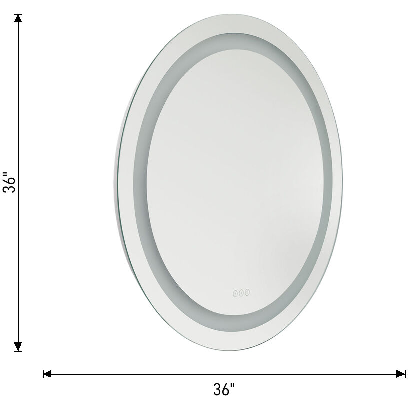 Mera 36 X 36 inch Might Bright White LED Wall Mirror