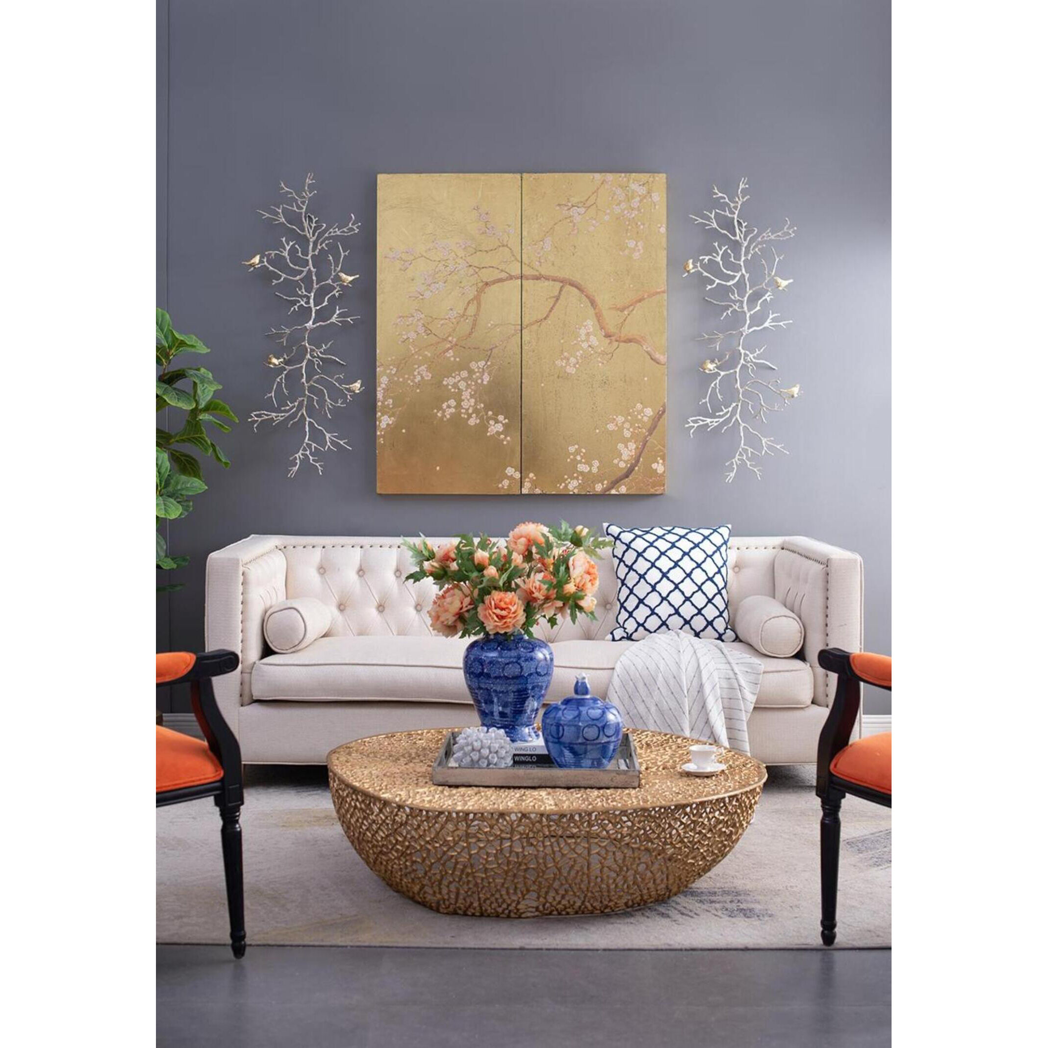 Atelier Branch Silver and Gold Wall Décor