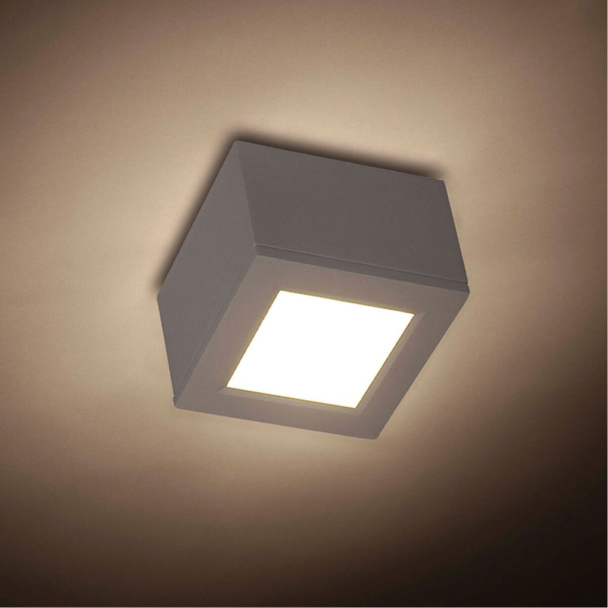 Rubix LED 5 inch Graphite Outdoor Flush
