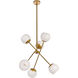 Axl 6 Light 24 inch Brass Pendant Ceiling Light