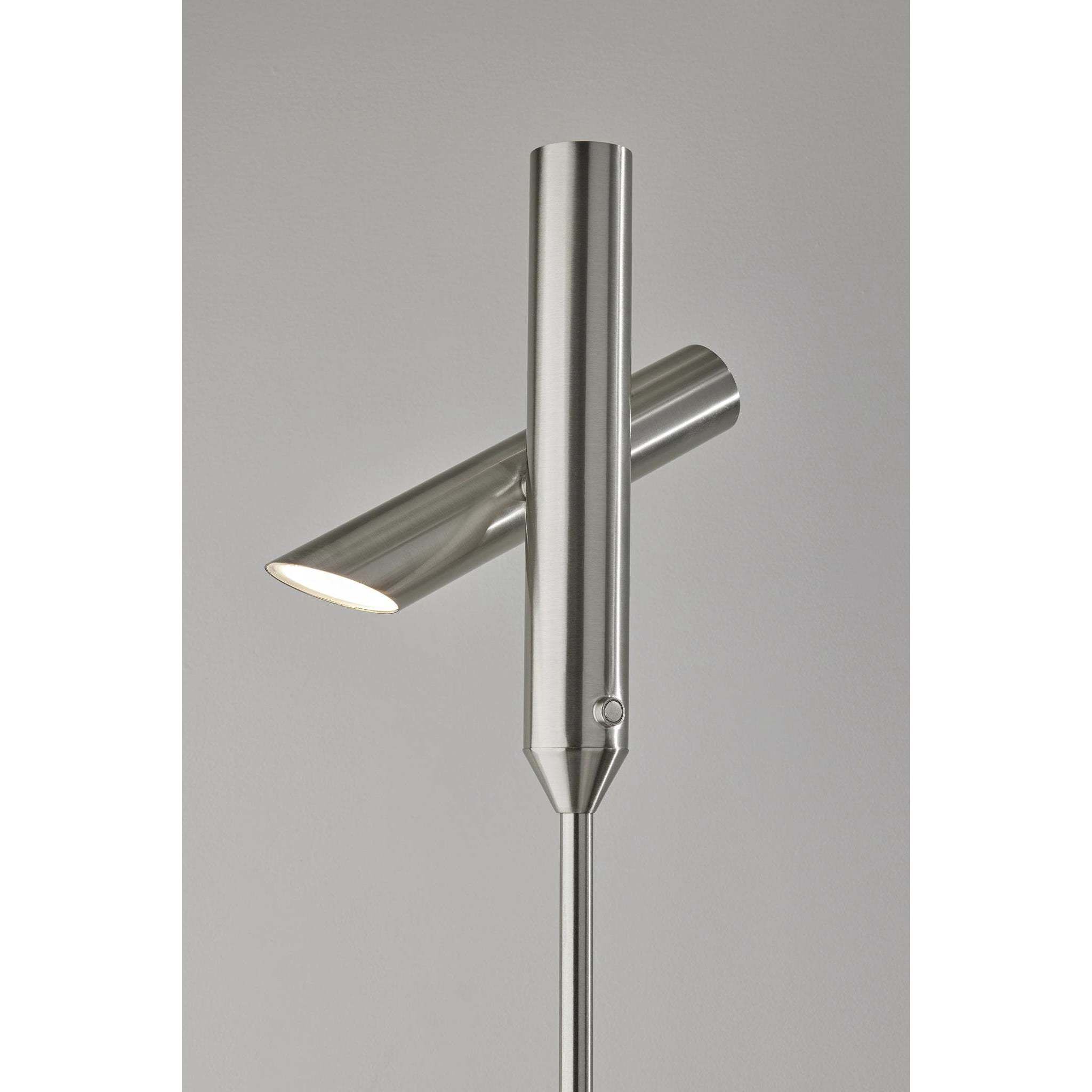 Vega 68 inch 24.00 watt Brushed Steel Torchiere Portable Light