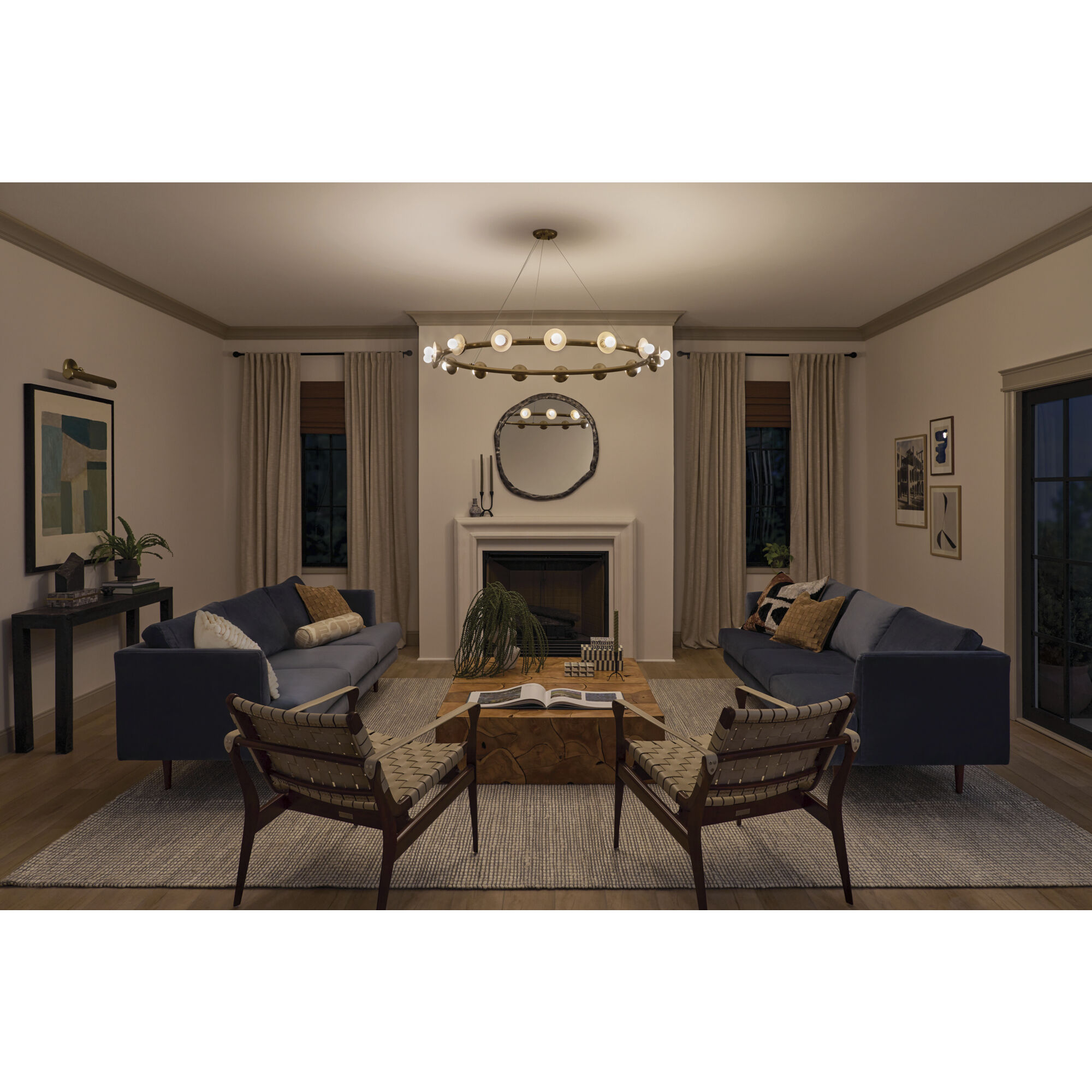 Palta 15 Light Champagne Bronze Chandelier Ceiling Light, 1 Tier, Large