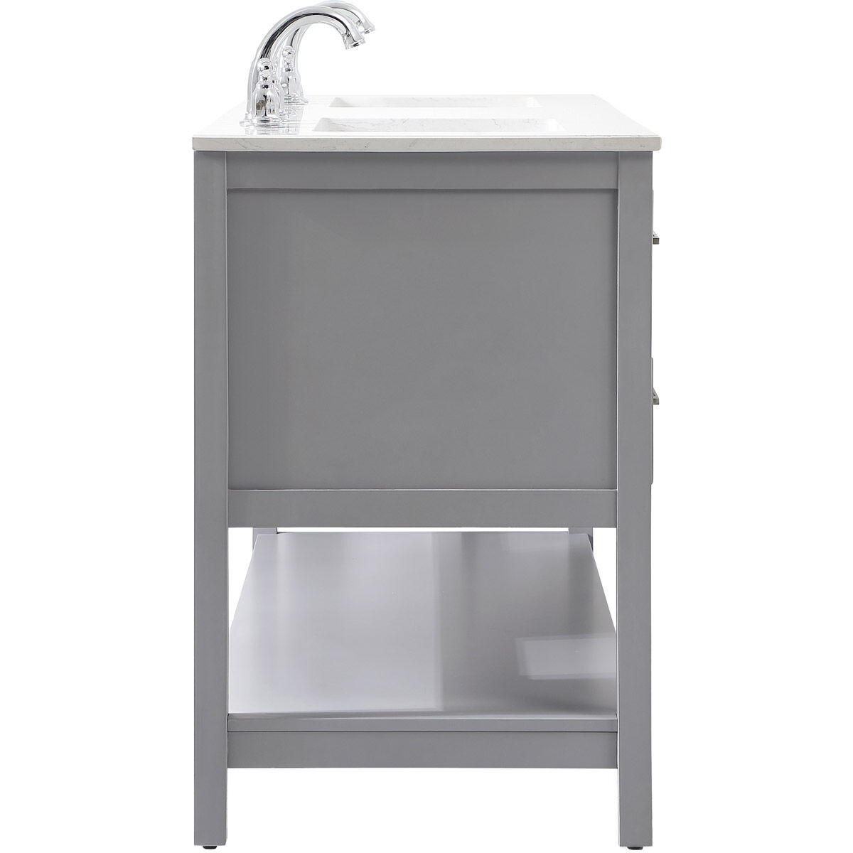 Sinclaire 60 X 22 X 34 inch Gray Vanity Sink Set