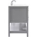 Sinclaire 60 X 22 X 34 inch Gray Vanity Sink Set