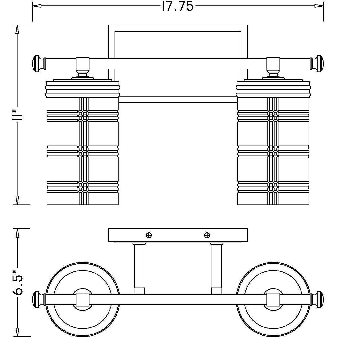 Archer 2 Light 17.75 inch Polished Nickel Vanity Wall Light