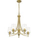 Joliet 5 Light 25 inch Olde Brass Chandelier Ceiling Light