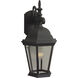 Straight Glass 1 Light 18 inch Textured Black Outdoor Wall Mount in Textured Matte Black, Medium