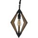 Valence 67 inch 60 watt Black and Pine Wood Floor Lamp Portable Light