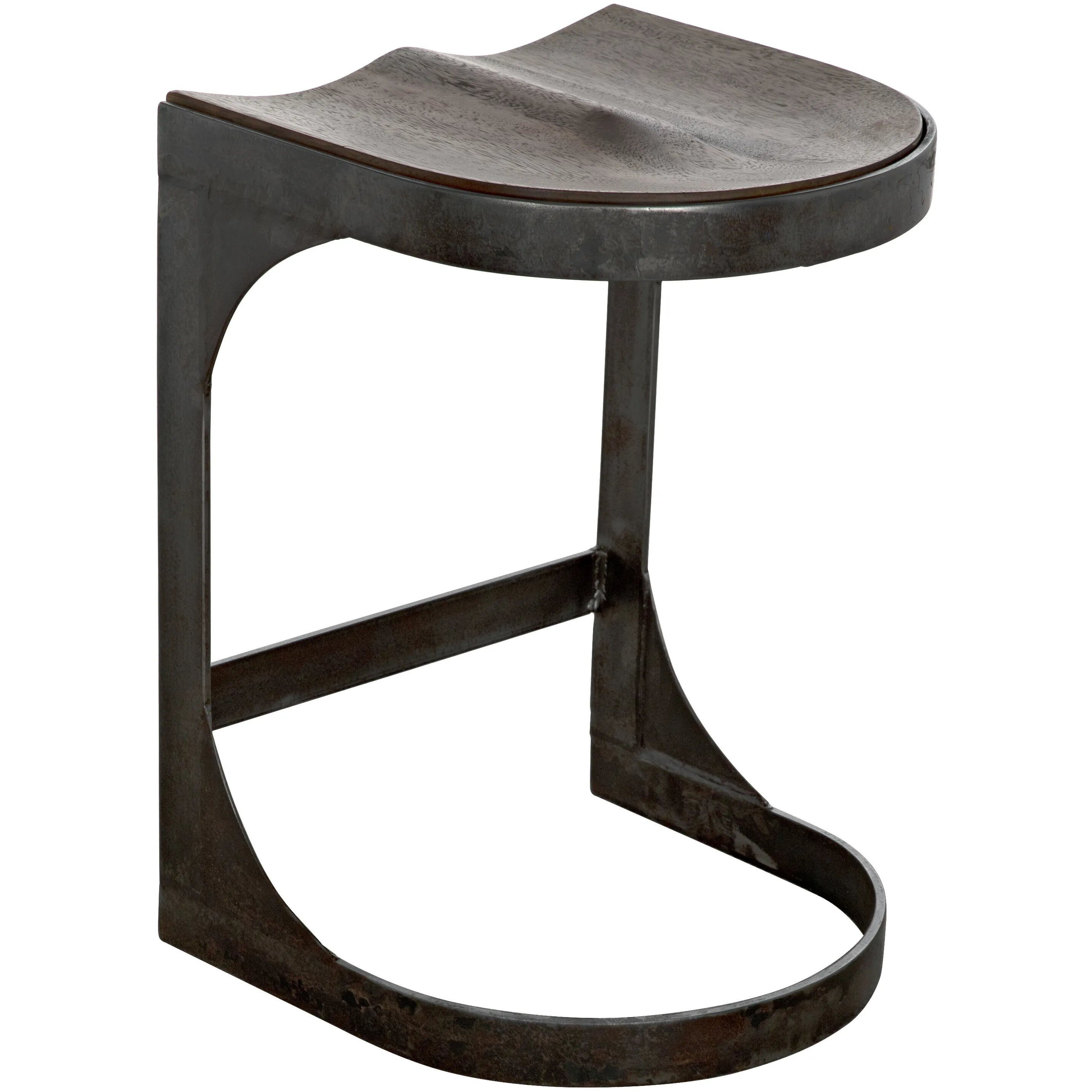 Baxter 24 inch Dark Walnut w/ Matte Black Legs Counter Stool