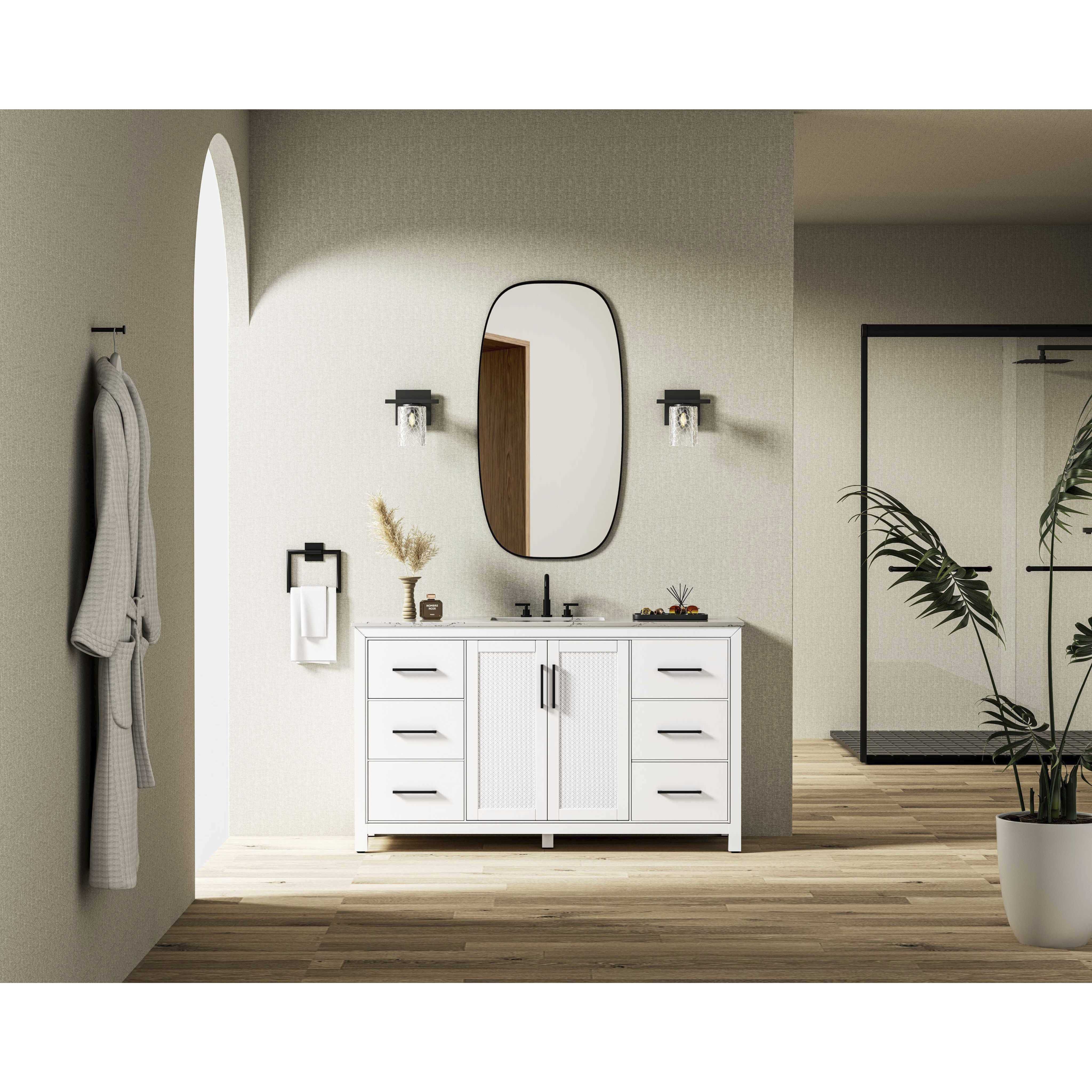 Alina 60 X 34 inch White Bathroom Vanity Cabinet