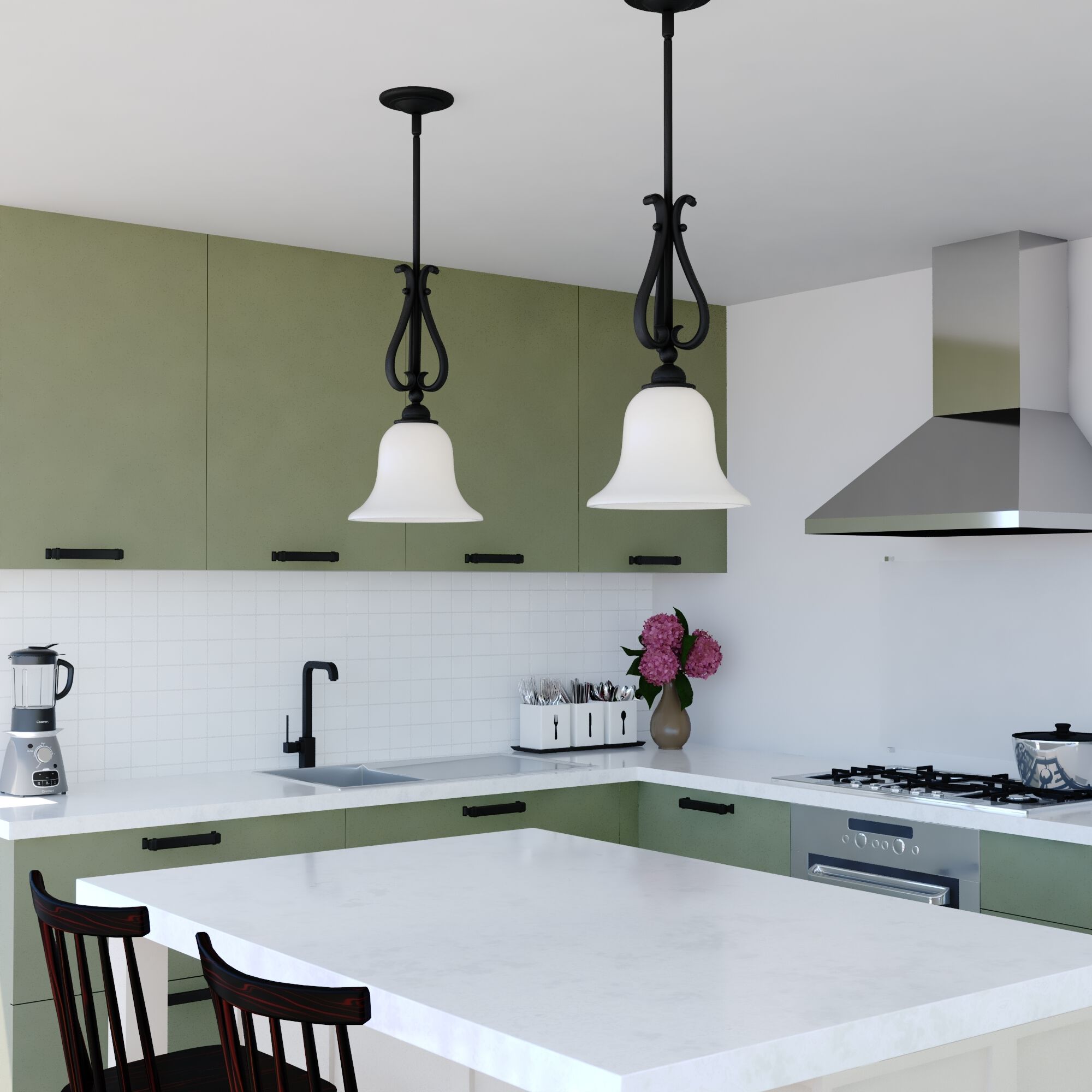 Monrovia LED 8.75 inch Oil Rubbed Bronze Mini Pendant Ceiling Light